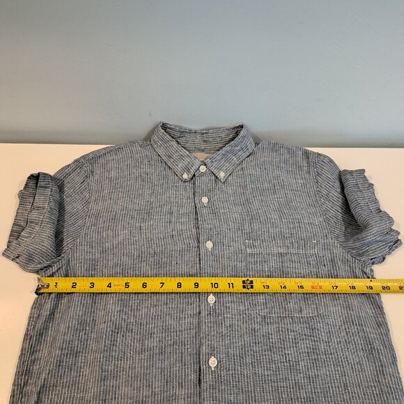 Everlane Men's Small 100% Linen Pigment Dyed Short Sleeve Button Down Shirt - Picture 8 of 11